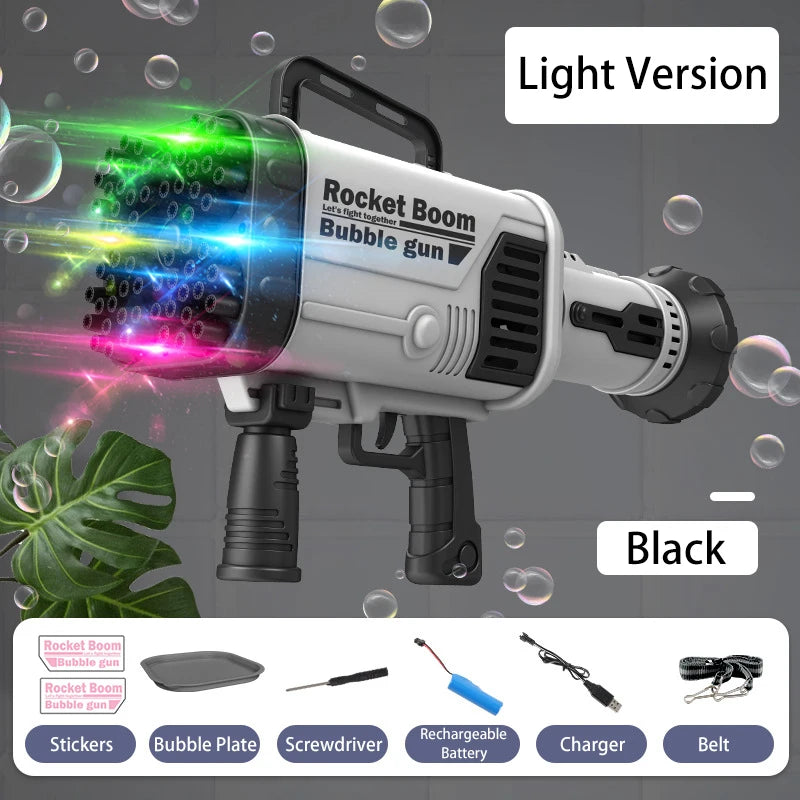 Bubble Gun with Light Upgraded Electric Flashing Bubble for Children