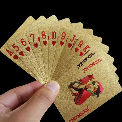 Gold Poker game card waterproof gift collection