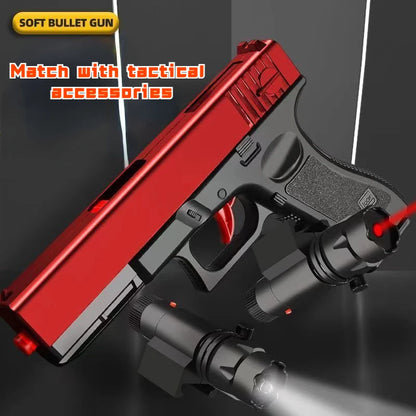 G17 Toy Gun With Laser Soft Bullet Airsoft Pistol for Children Gift