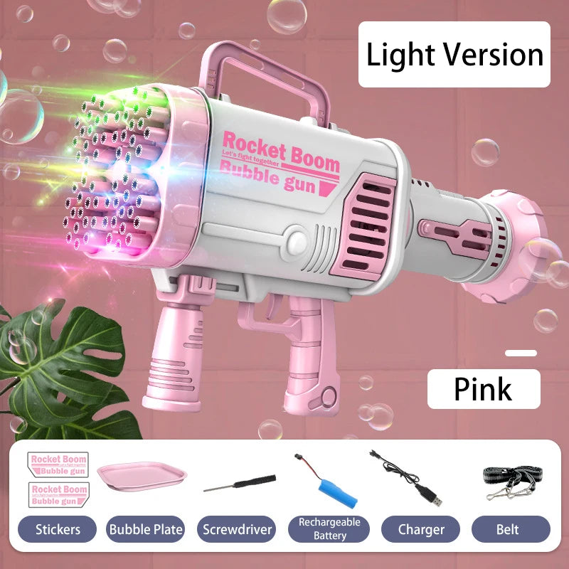 Bubble Gun with Light Upgraded Electric Flashing Bubble for Children