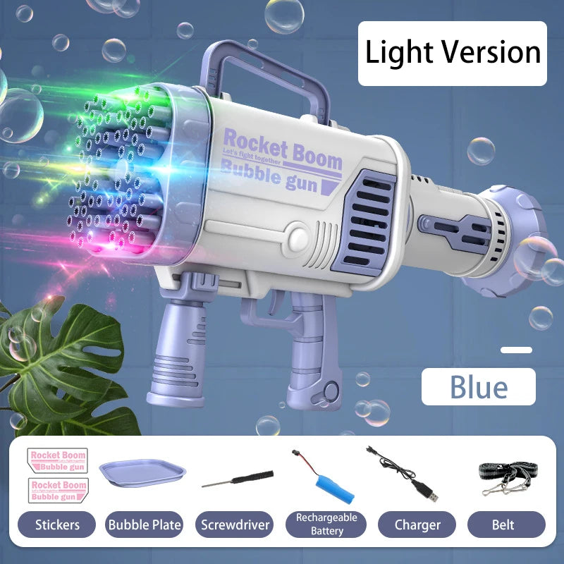 Bubble Gun with Light Upgraded Electric Flashing Bubble for Children