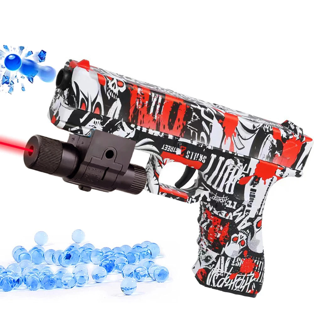 G17 Toy Gun With Laser Soft Bullet Airsoft Pistol for Children Gift