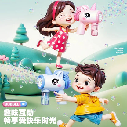 Unicorn Electric Bubble Gun Kids Toy Bubbles Children Gift Toy