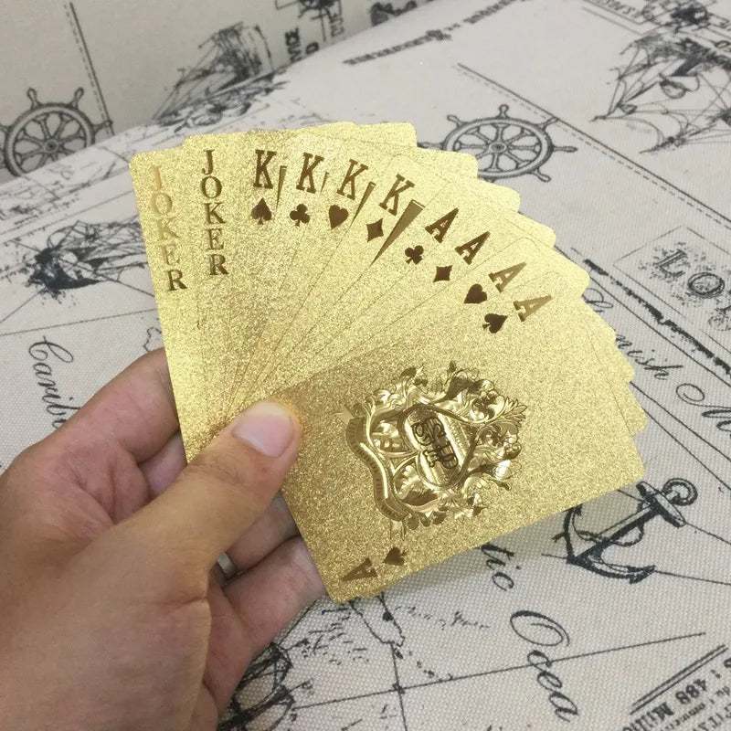 Gold Poker game card waterproof gift collection