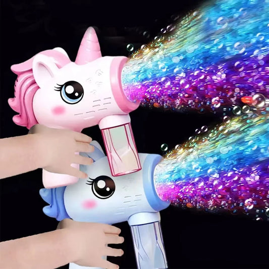 Unicorn Electric Bubble Gun Kids Toy Bubbles Children Gift Toy