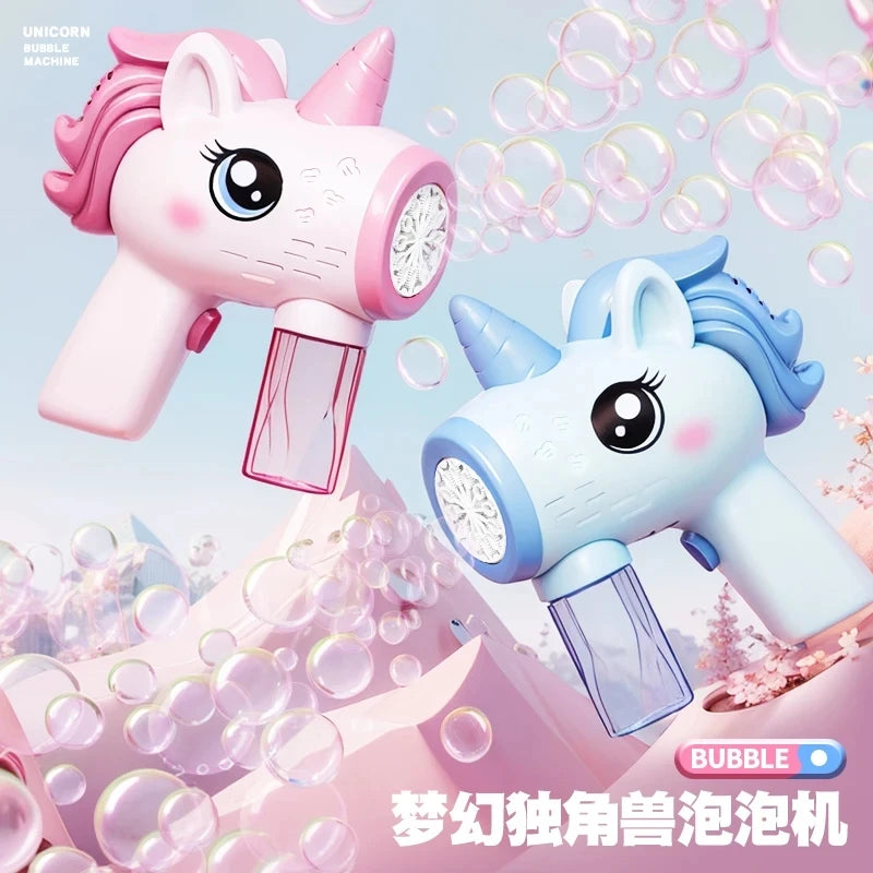 Unicorn Electric Bubble Gun Kids Toy Bubbles Children Gift Toy