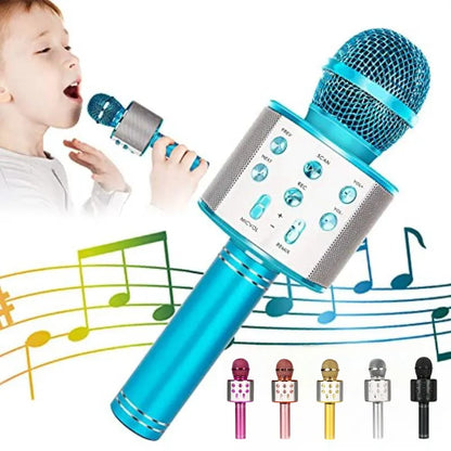 Microphone Wireless Bluetooth Karaoke  For Kids Toys,  For 3-15 Year Old Boys Girl Toys Birthday Gifts