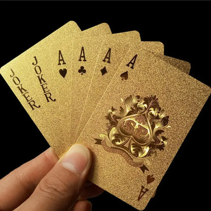 Gold Poker game card waterproof gift collection